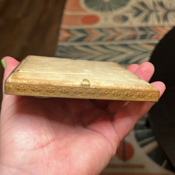 Antique French Gilt Marie Antoinette Portrait Handpainted Porcelain Wall Art - Picture 8 of 13